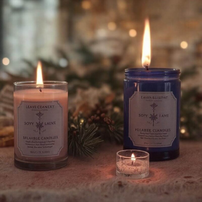 Eleganckie świece sojowe na Boże Narodzenie